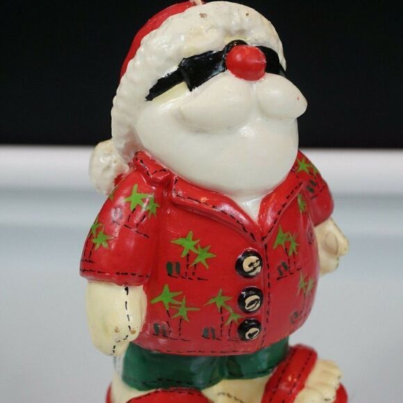 Beach Santa Claus Candle Hawaiian Shirt Sunglasses Flip Flop Sandals 2005 - Picture 7 of 9